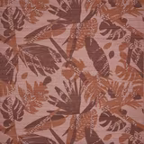 Large botanical silk swatch in dusty copper, terracotta and taupe tones