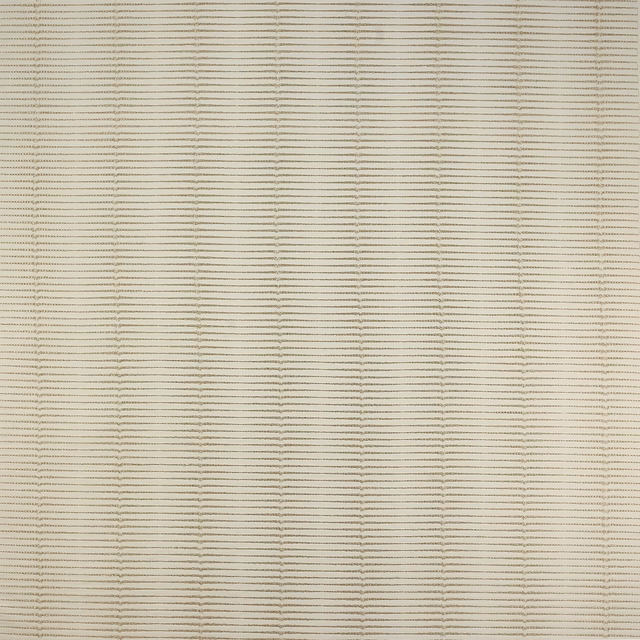 Warm beige striped fabric swatch with fine horizontal rib texture