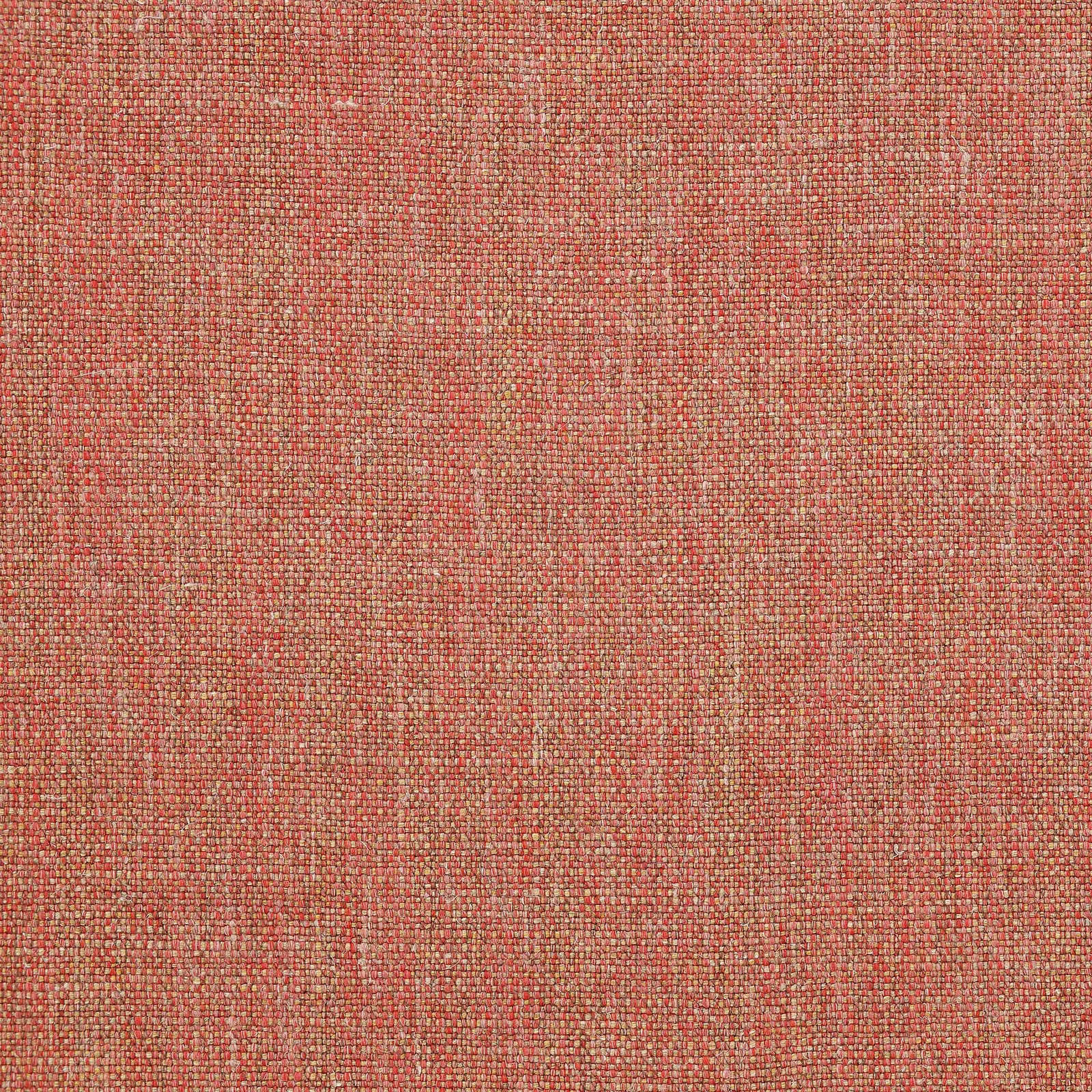 Textured tomato red plain weave fabric with fine linen slubs