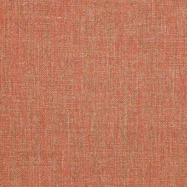 Textured tomato red plain weave fabric with fine linen slubs