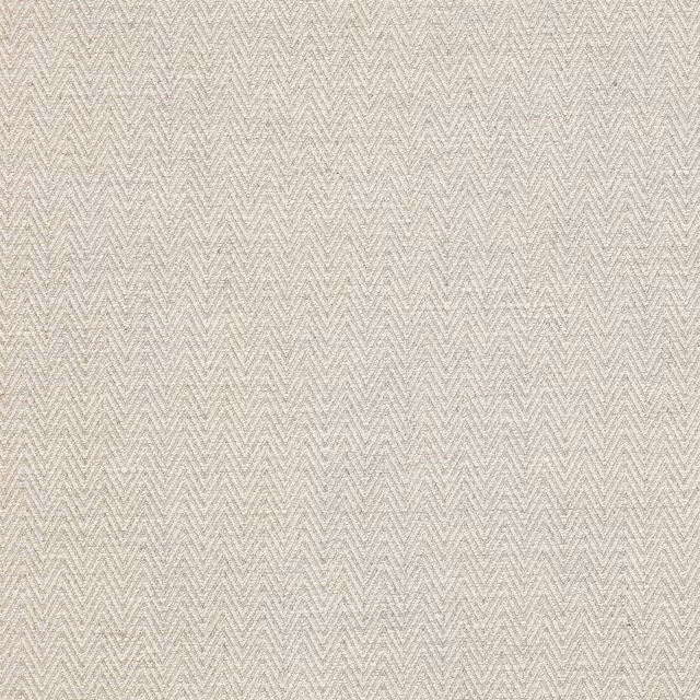Pale ivory herringbone weave fabric with fine textured chevrons