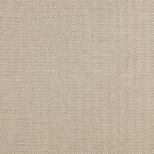 Close-up of soft oatmeal beige chevron weave with fine zigzag texture