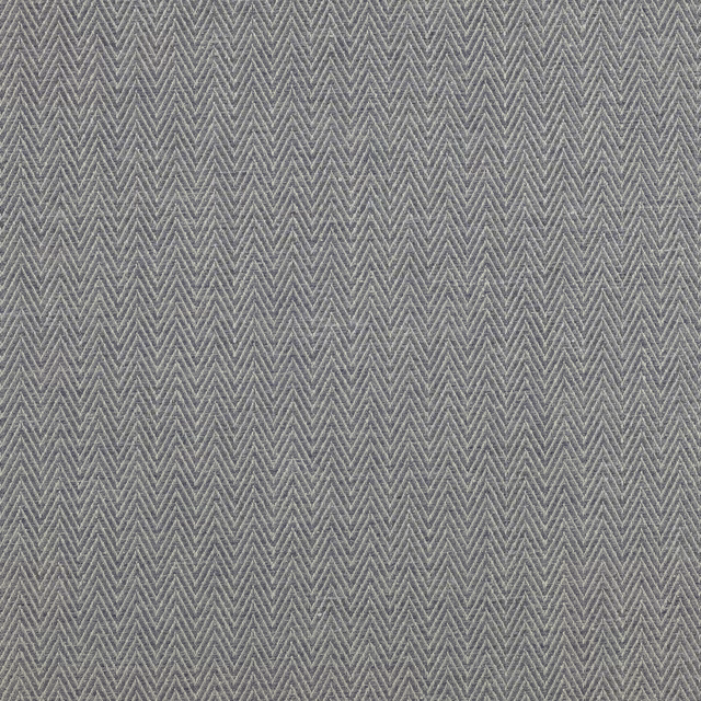 Greyed vintage blue herringbone check fabric with fine woven texture