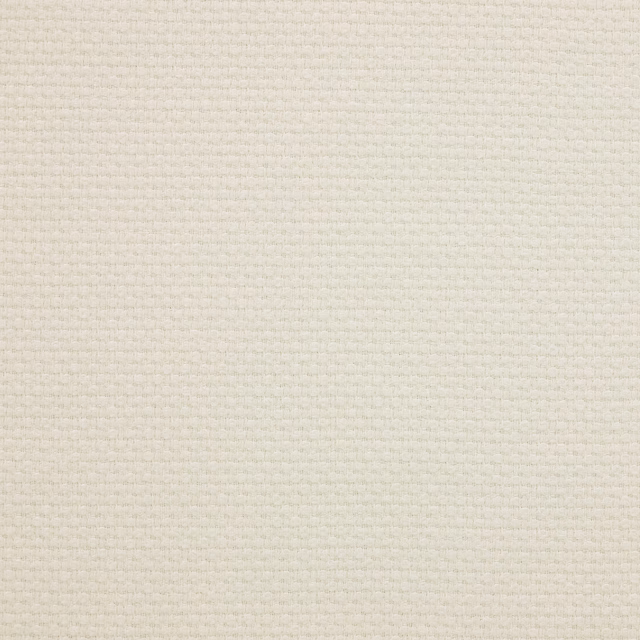 Pale ivory plain weave fabric with fine natural texture