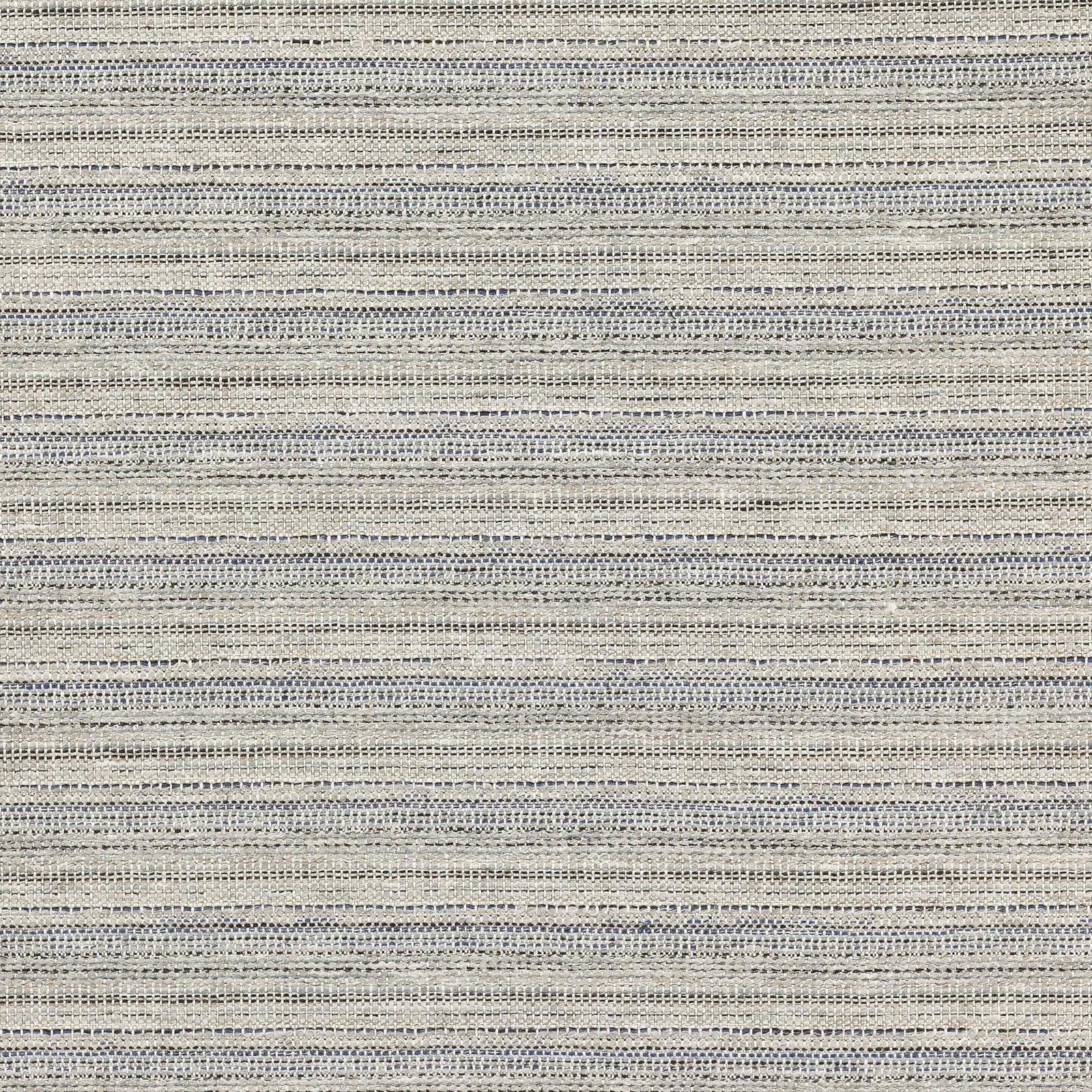 Pale blue-grey striped linen-blend fabric with fine horizontal weave texture