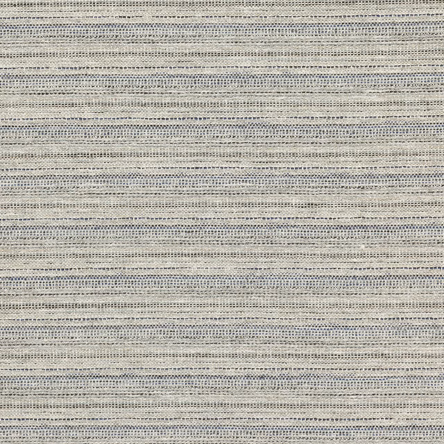 Pale blue-grey striped linen-blend fabric with fine horizontal weave texture