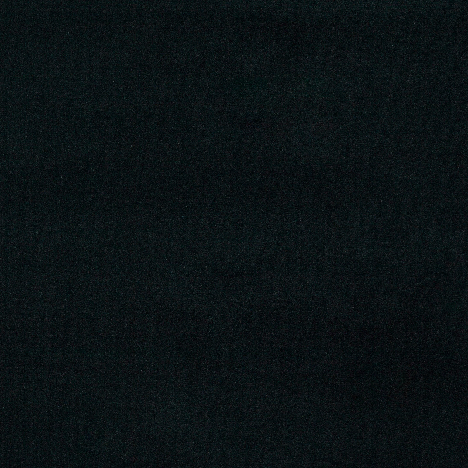 Deep black plain cotton fabric swatch with a subtle matte weave