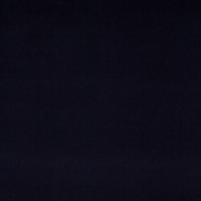 Deep navy blue plain cotton fabric swatch with a smooth matte weave