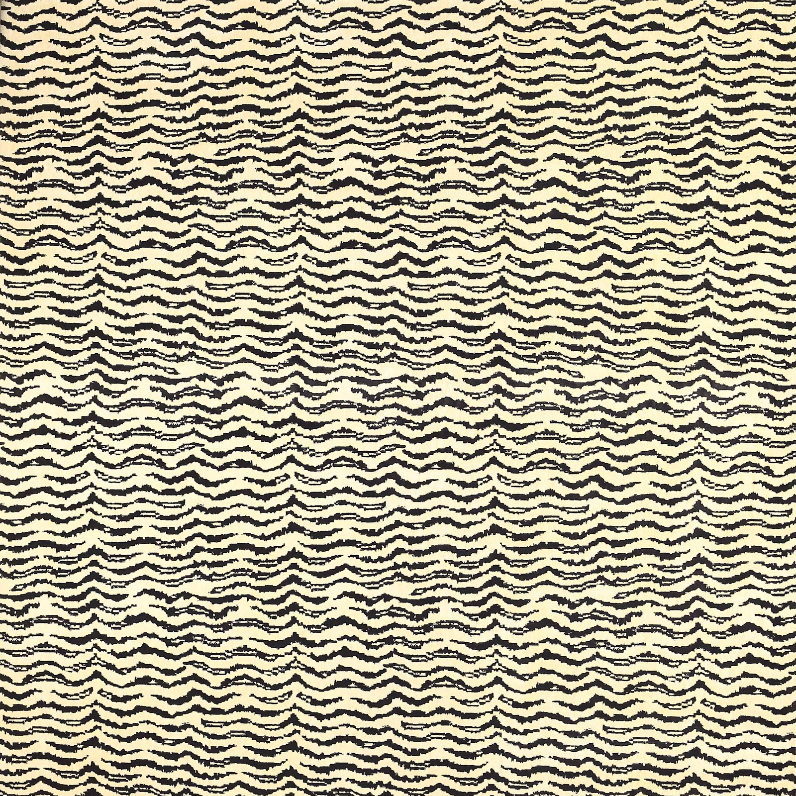 Ivory fabric swatch with charcoal wavy horizontal lines