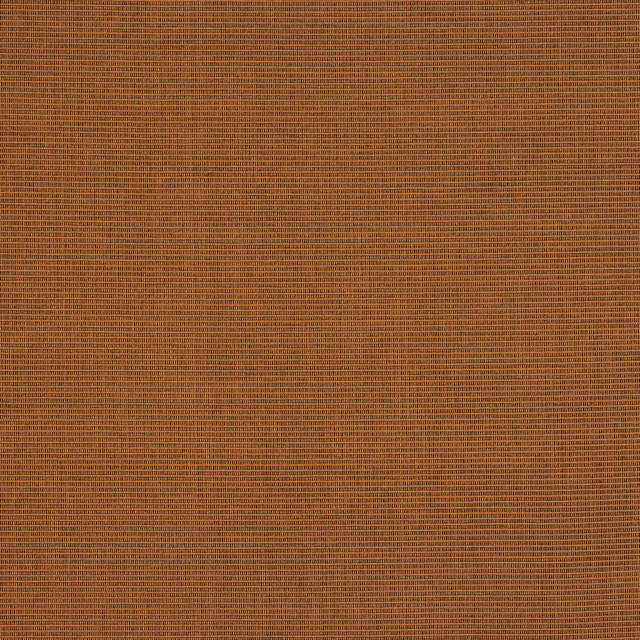 Close-up of a warm terracotta-brown plain weave fabric with fine horizontal striations