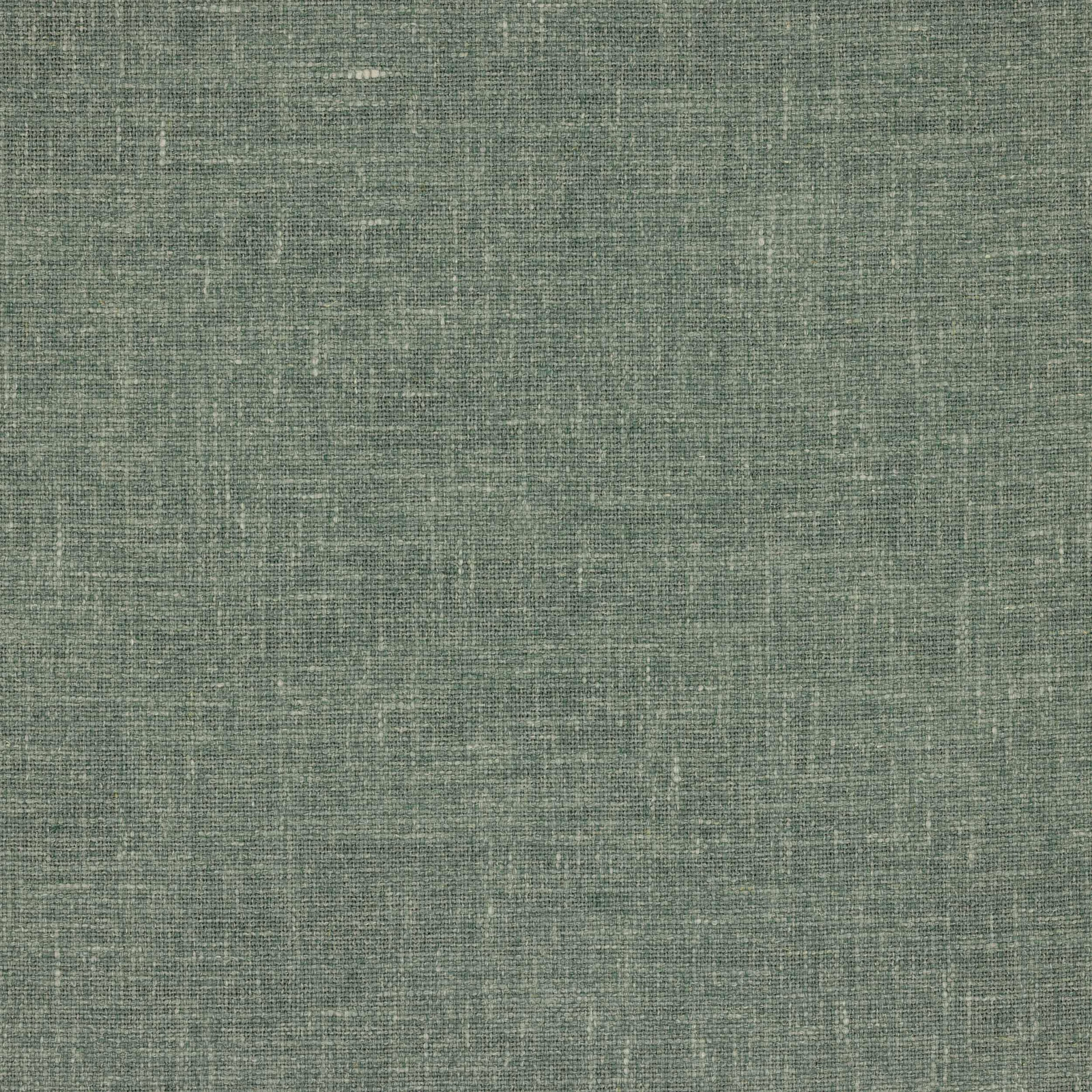 Muted jade green plain-woven fabric with subtle linen slub texture