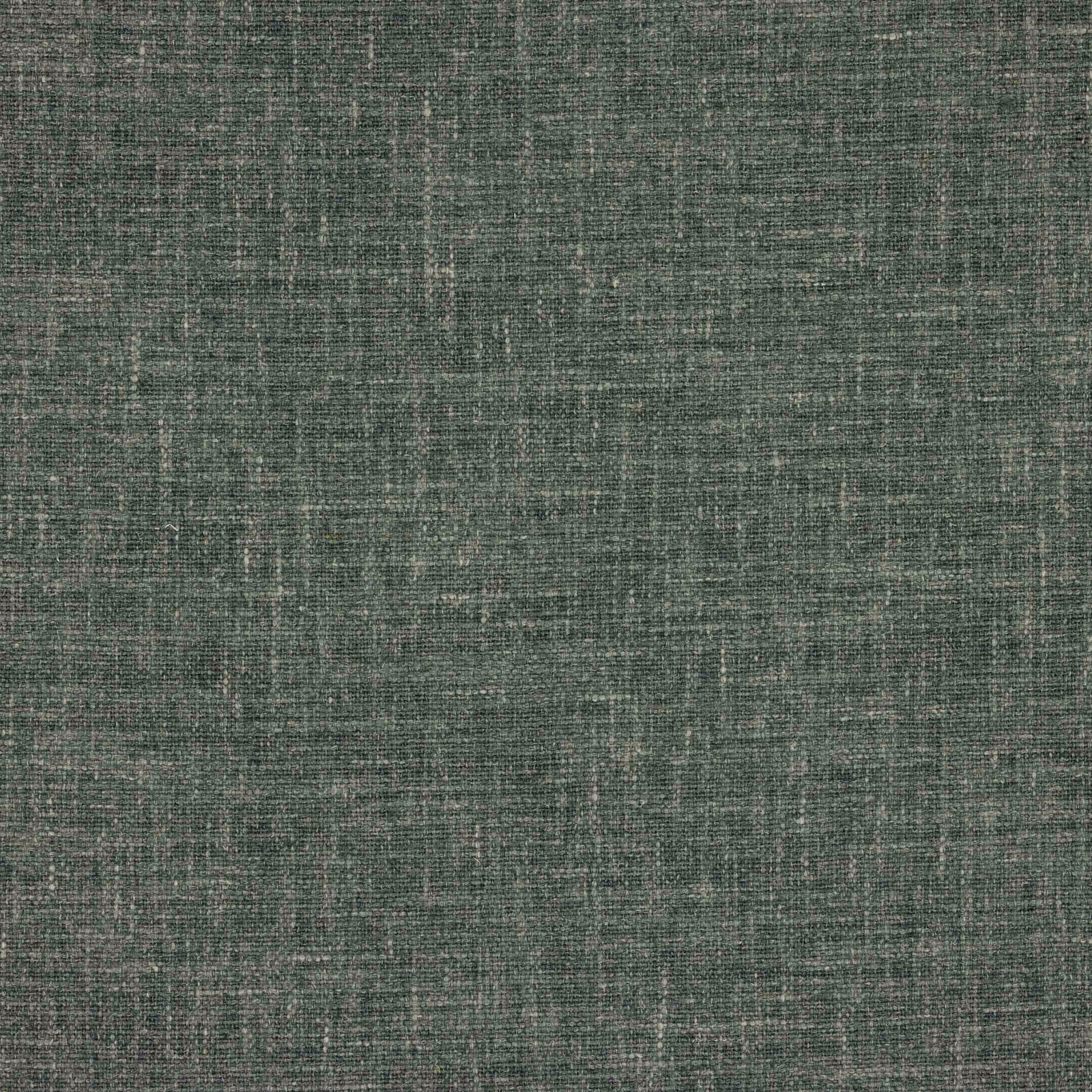 Muted sea-blue plain weave fabric with a slubbed, linen-like texture