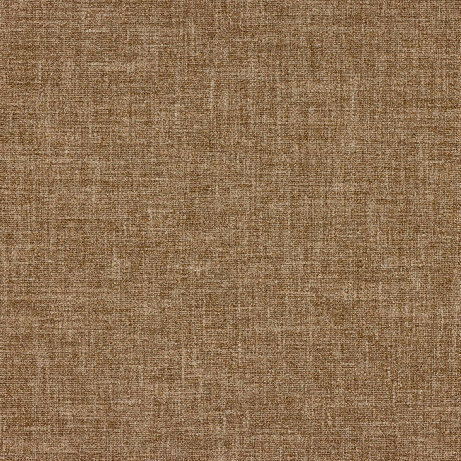 Warm tobacco brown woven fabric with a softly slubbed linen texture