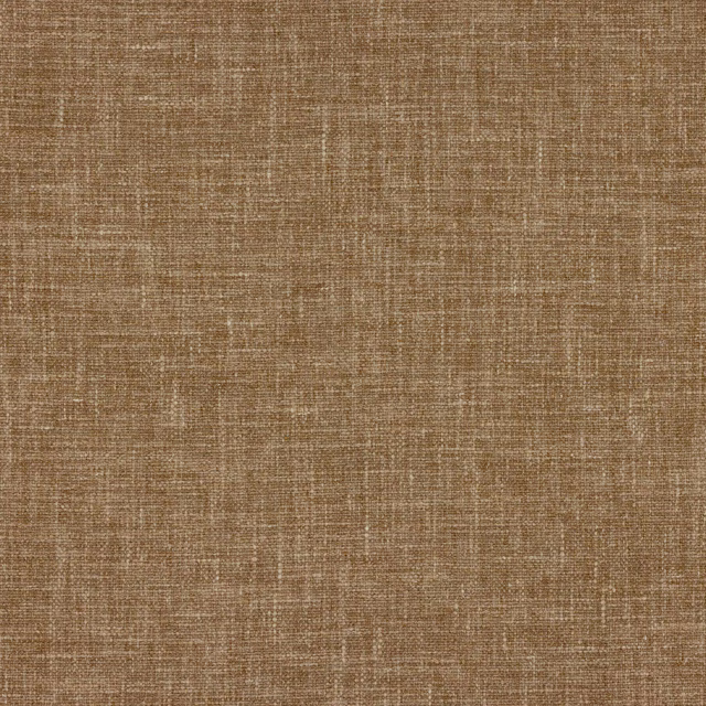 Warm tobacco brown woven fabric with a softly slubbed linen texture