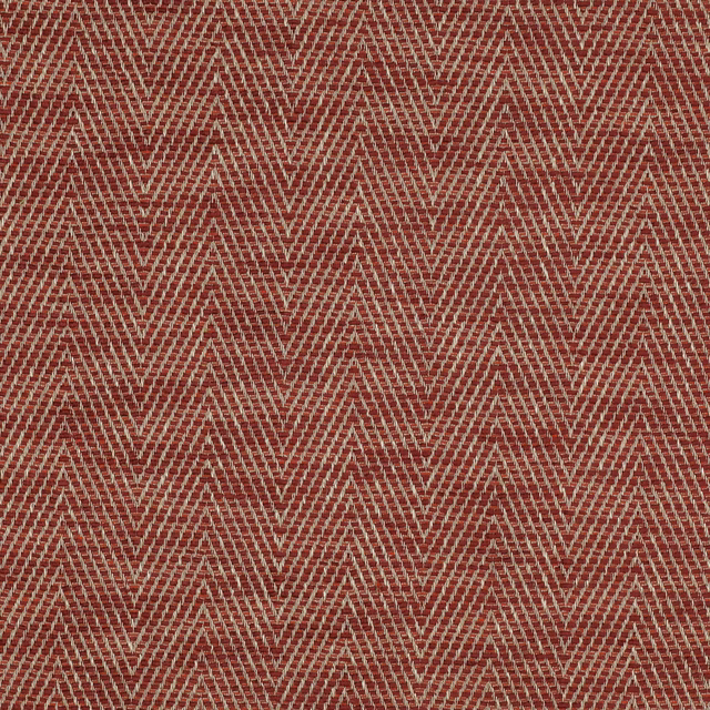 Brick red herringbone weave with pale sand stripes