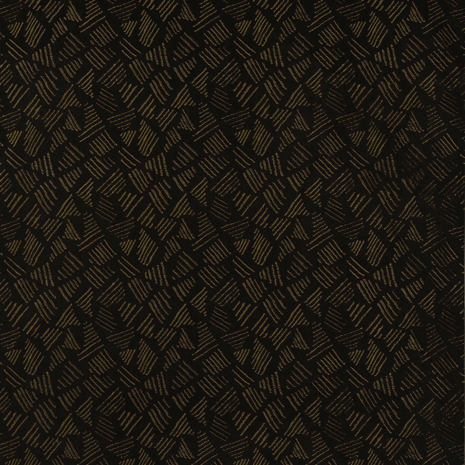 Dark charcoal patterned fabric with small bronze angled motifs