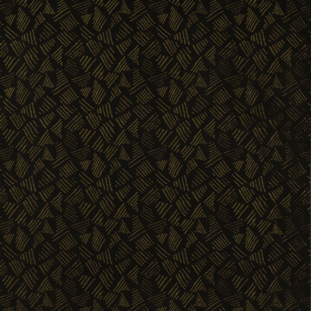 Dark charcoal patterned fabric with small bronze angled motifs