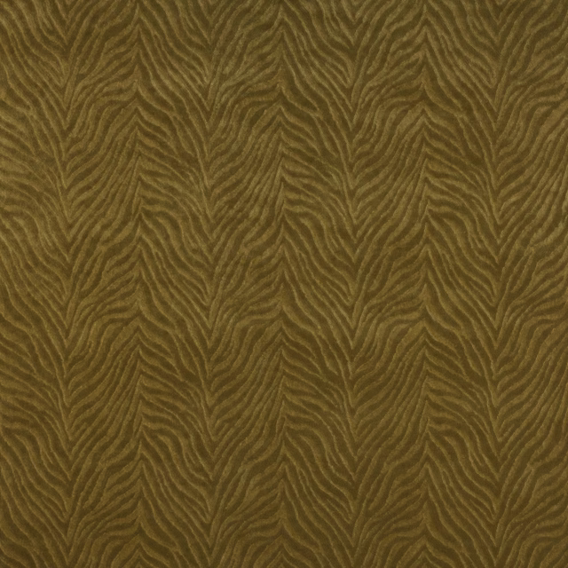 Golden curry woven fabric with leaf-like chevron texture and tonal depth