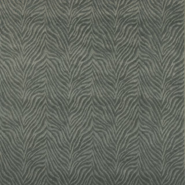 Muted fog green Kuba pattern with softly raised chevron-like woven texture