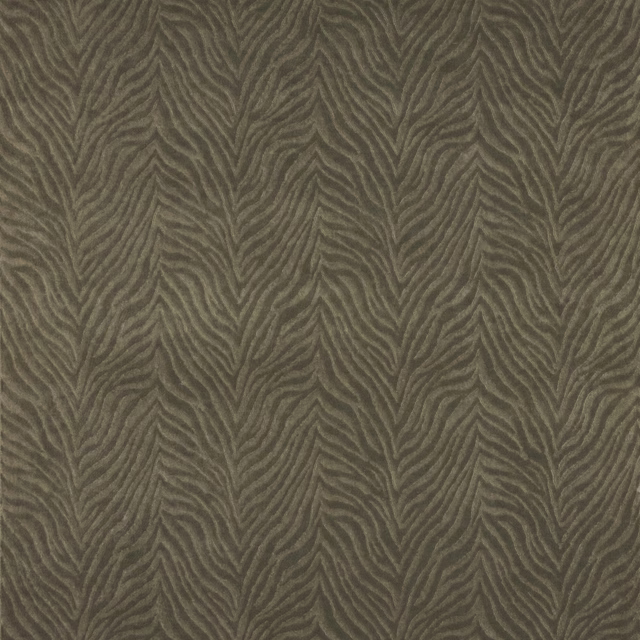 Close-up of Masai Taupe woven fabric with a leaf-like taupe zigzag pattern