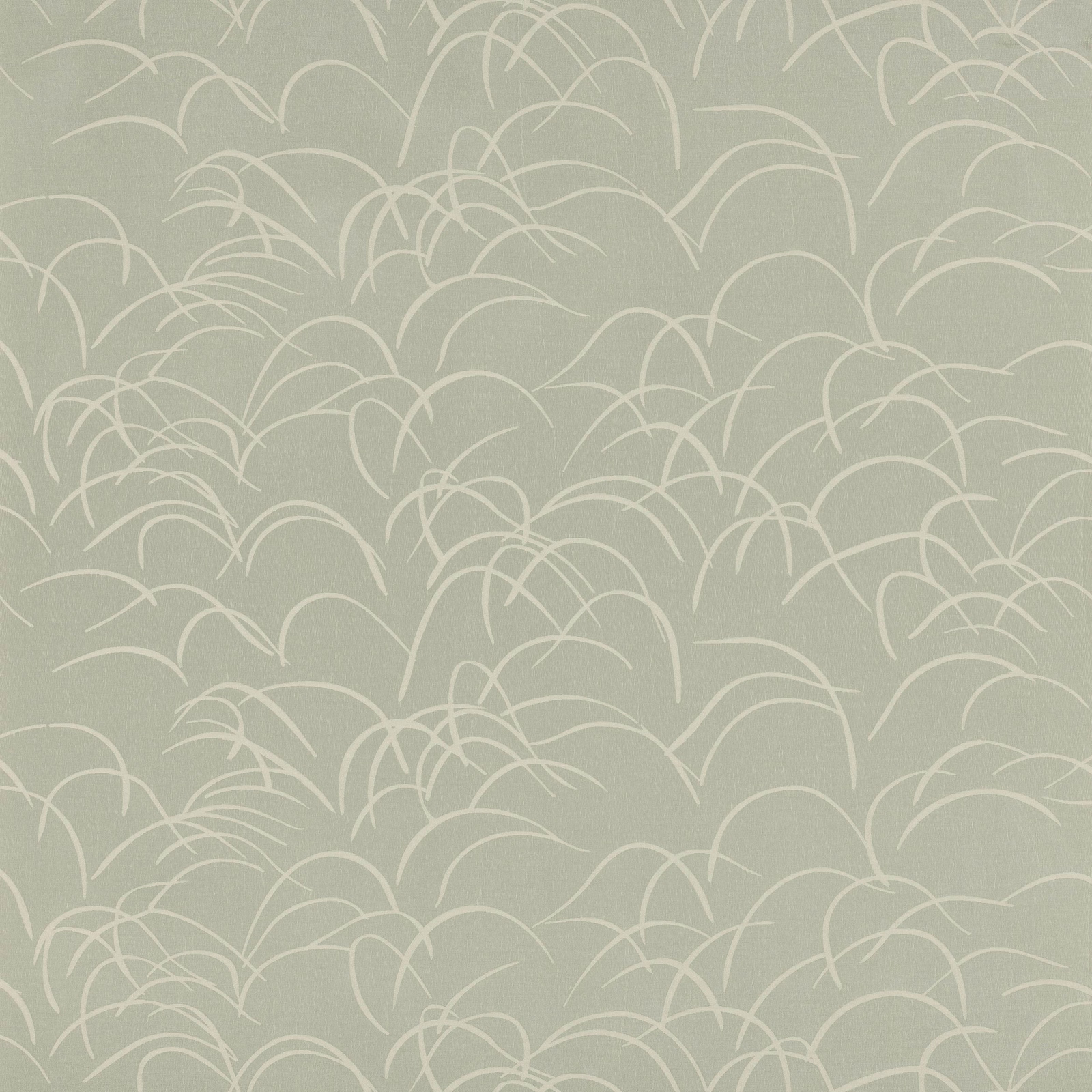 Sea glass green woven fabric with ivory looping pattern and soft matte texture