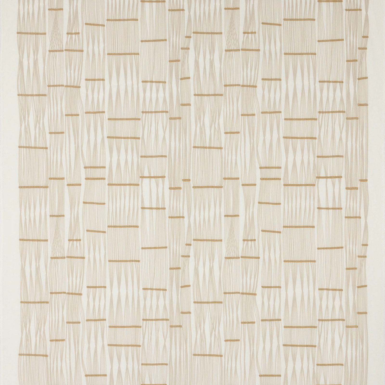 Pale clay-beige woven fabric with fine vertical texture and small horizontal bars