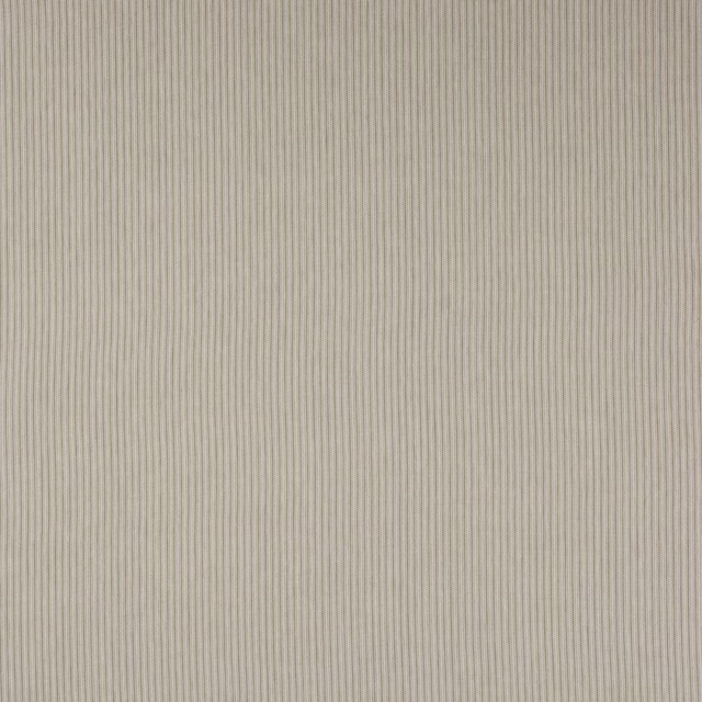 Close-up of soft beige linen fabric with fine vertical pinstripes