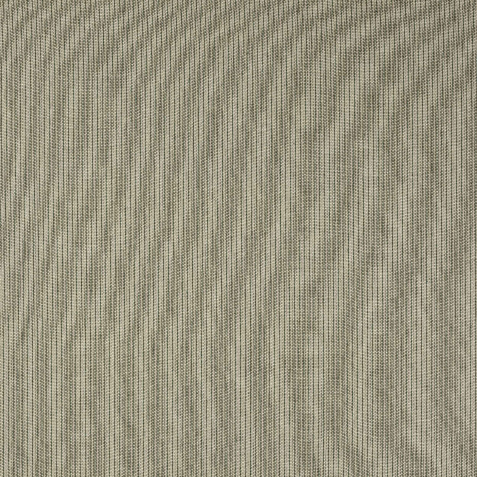 Close-up of soft moss olive fine vertical stripe linen fabric