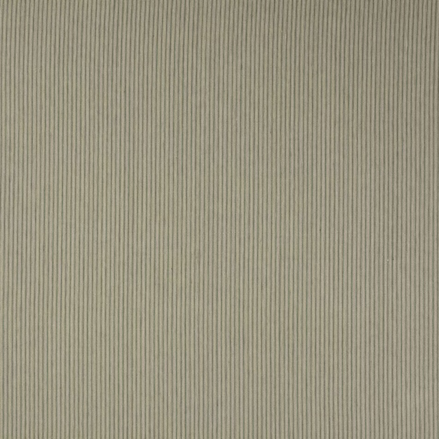 Close-up of soft moss olive fine vertical stripe linen fabric