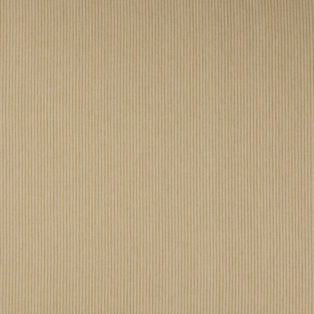 Soft muted gold linen fabric with fine vertical stripe texture