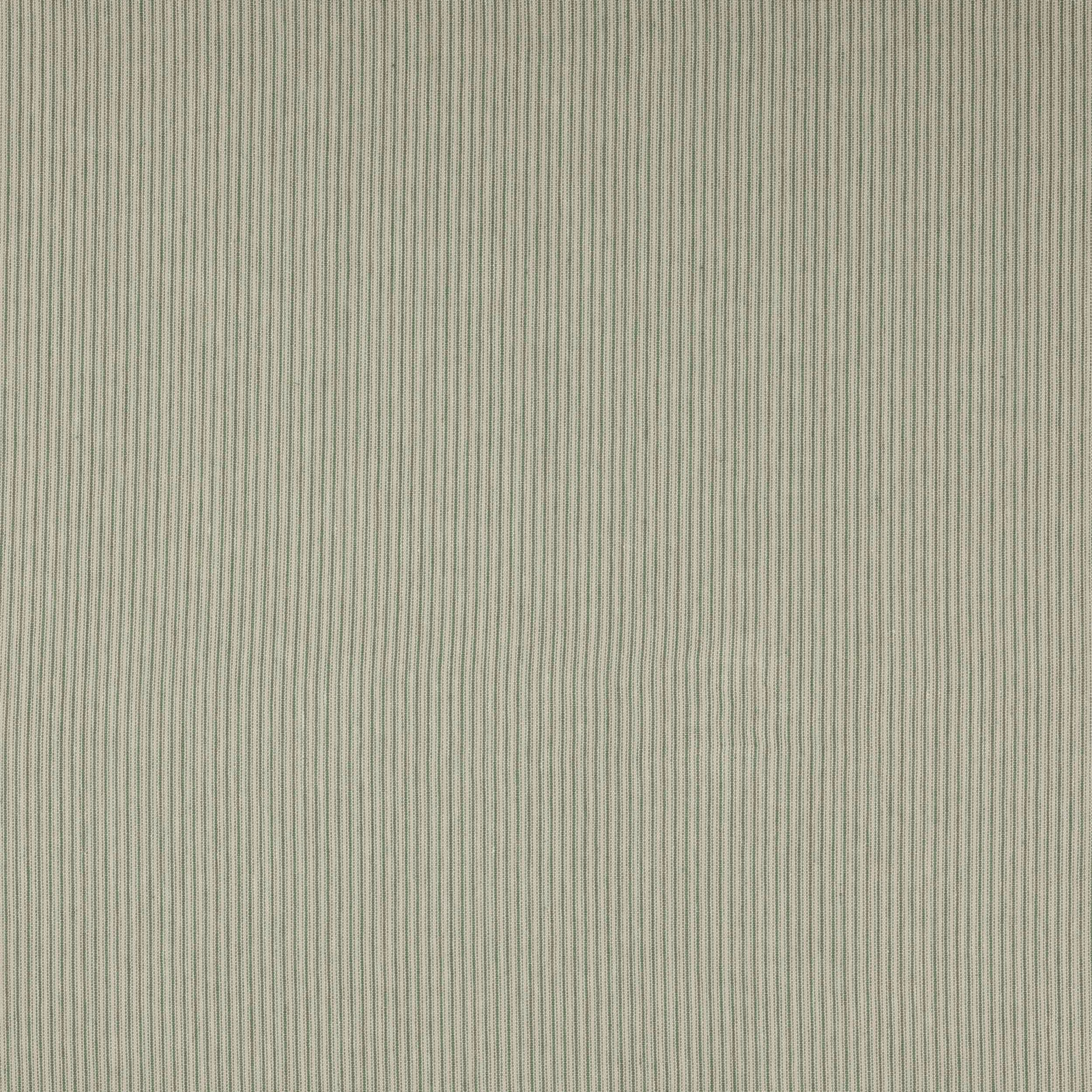 Close-up of pale leaf green linen with fine horizontal stripes