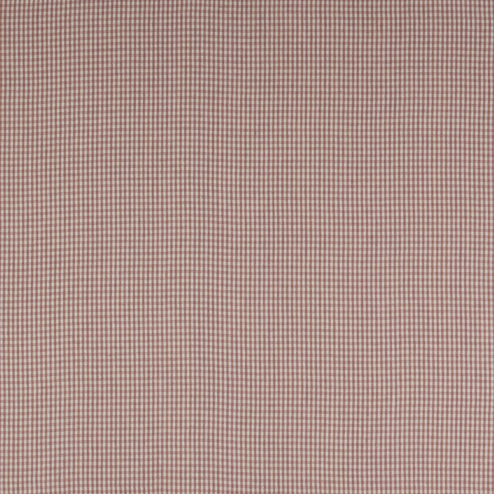 Pale pink and cream tiny checked linen swatch with fine woven texture