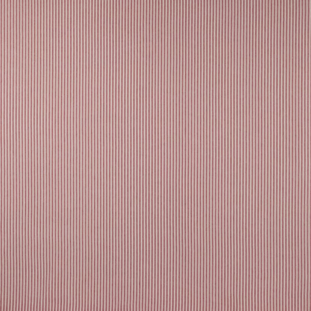 Soft blush pink linen stripe fabric with fine vertical pinlines