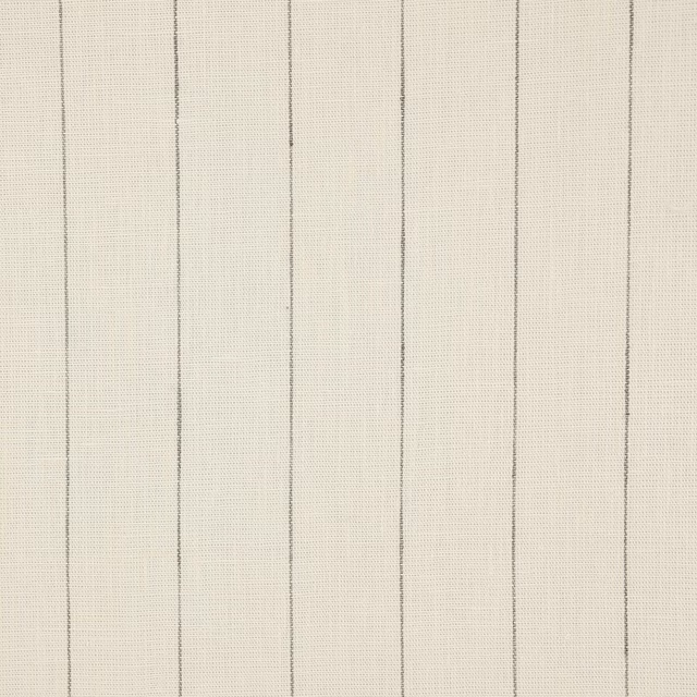 Pale linen fabric with fine vertical silver-grey stripes and a subtle woven texture