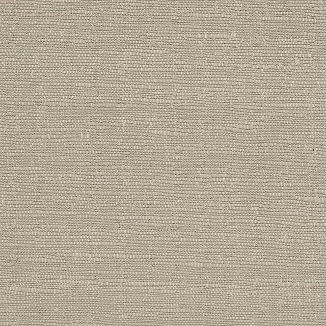 Close-up of warm clay beige woven fabric with subtle horizontal texture