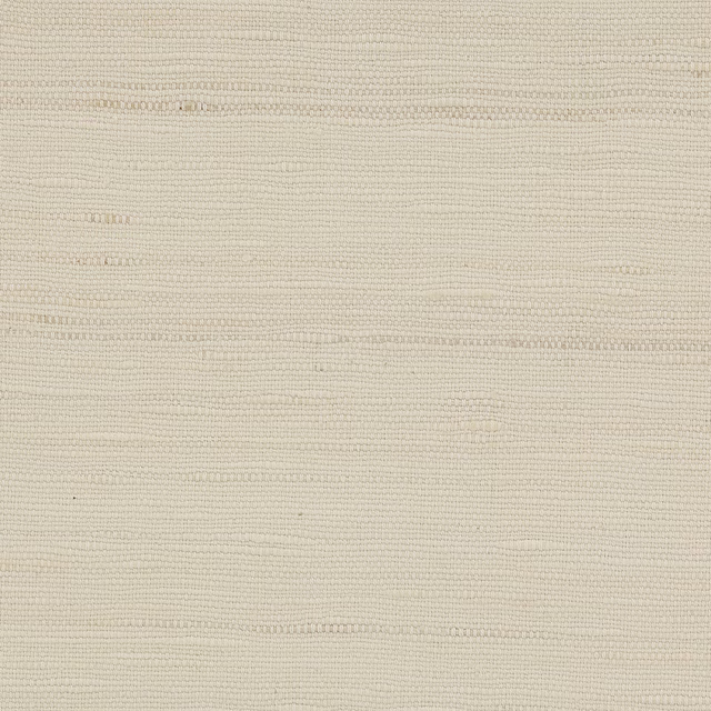 Pale cream woven fabric with subtle slub texture and soft horizontal striations