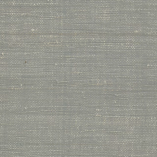Close-up of muted blue-grey woven fabric with fine slub texture