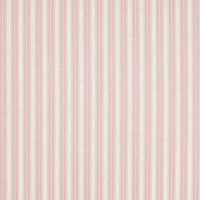 Soft old pink and ivory vertical linen stripe swatch with fine woven texture