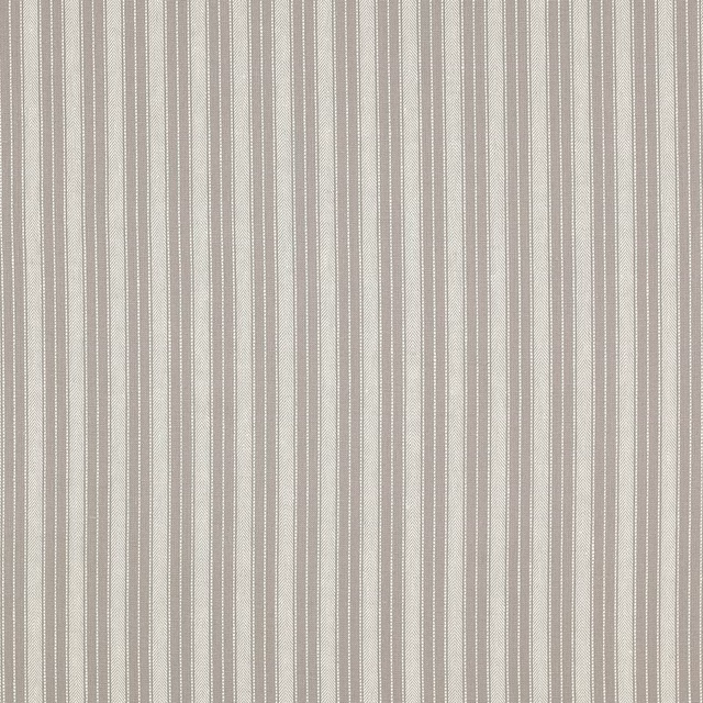 Soft silver grey linen stripe fabric with fine vertical woven bands