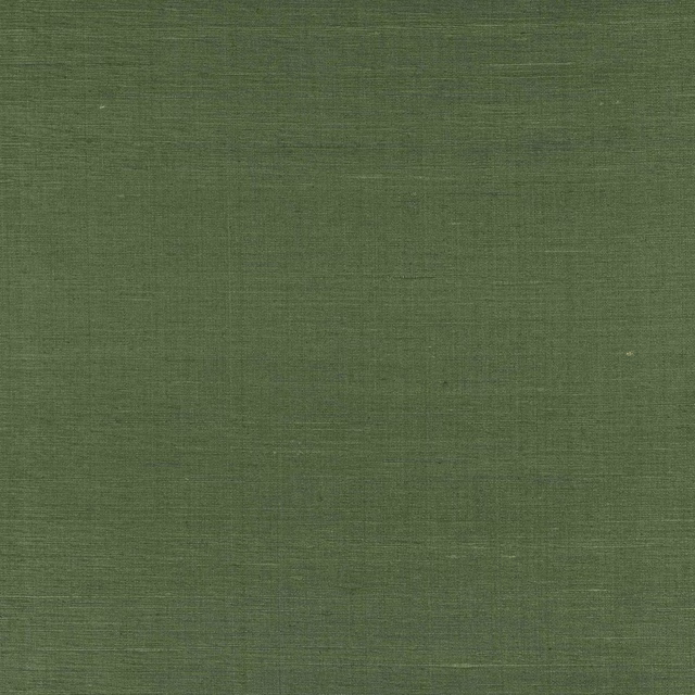 Muted cactus green silk fabric with a fine slubbed plain weave