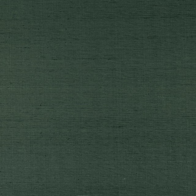 Deep emerald green silk fabric with fine horizontal striations and subtle slub texture