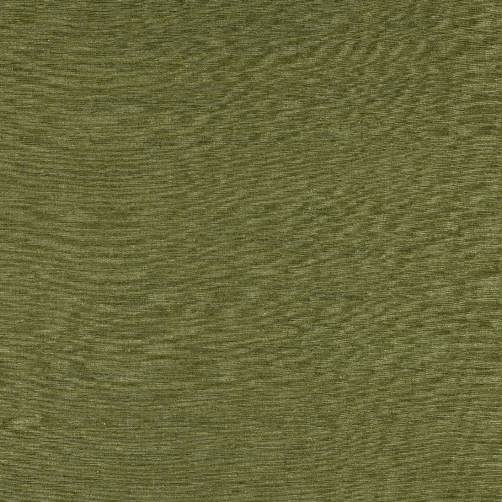 Muted olive green silk fabric with fine horizontal slubbing and soft sheen