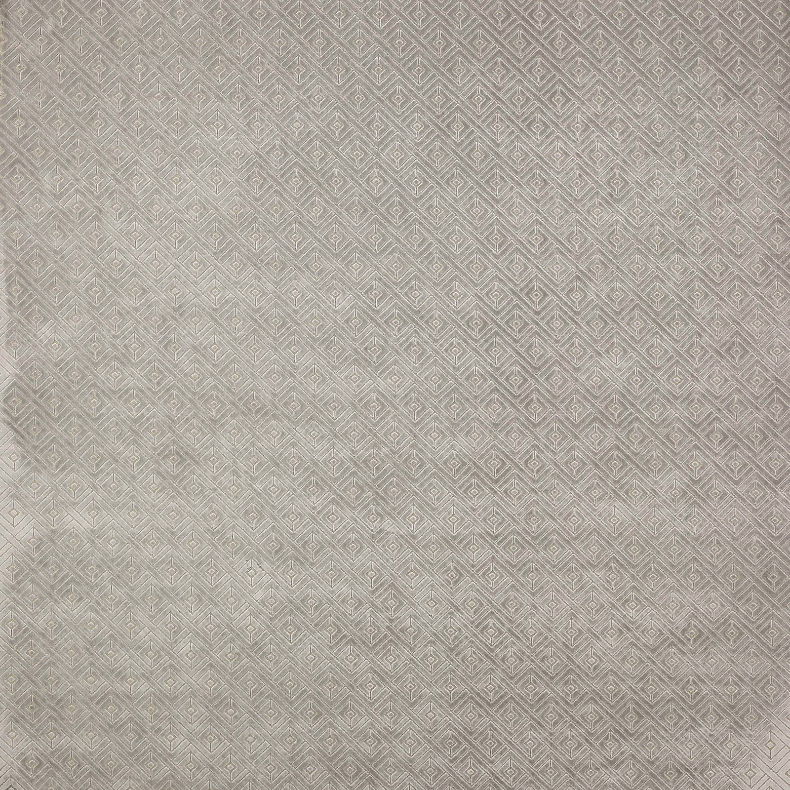 Soft silver-grey fabric with a fine diamond geometric weave