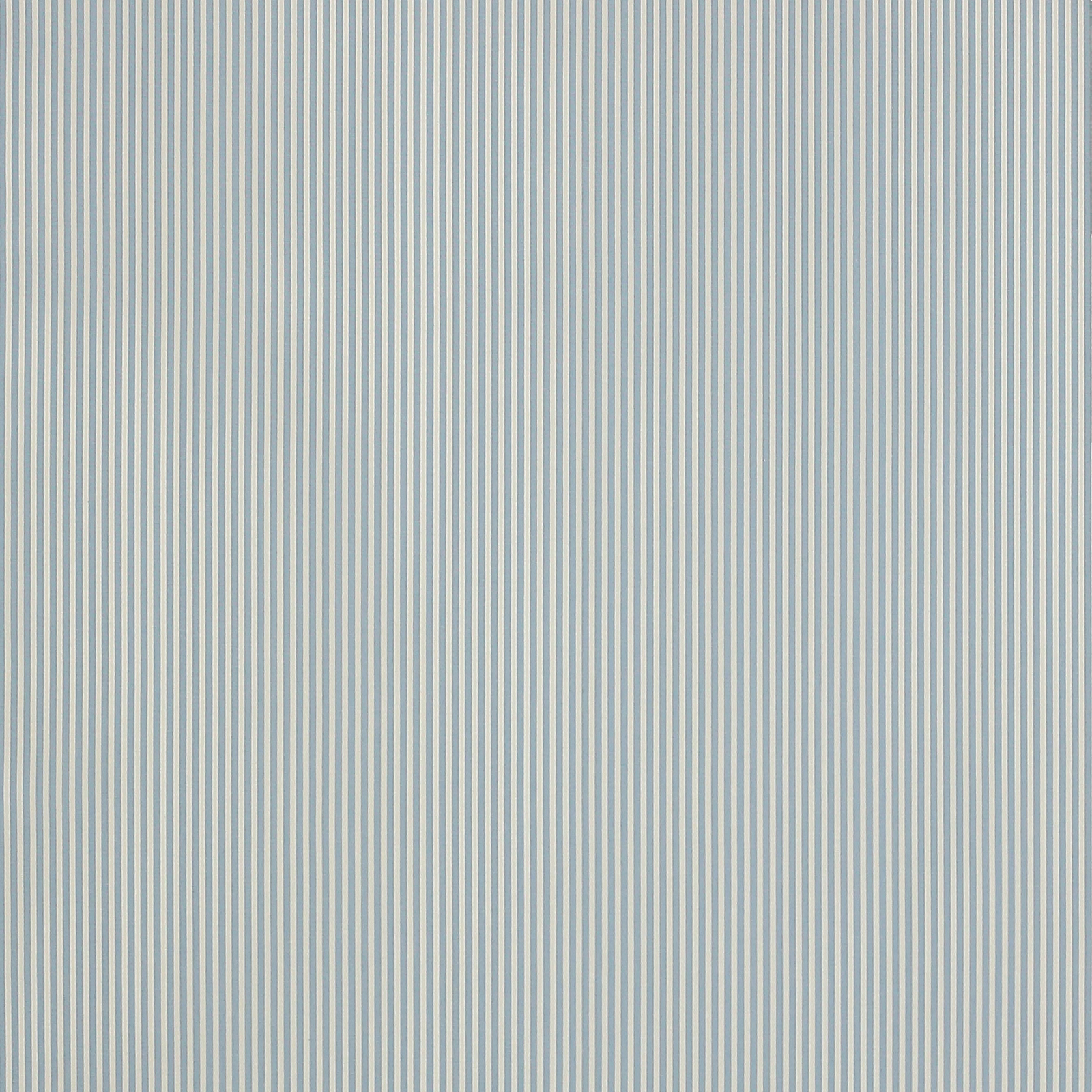 Fine pale cornflower blue and white pinstripes on a woven cotton swatch