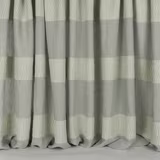 Soft grey striped fabric with wide bands and fine wavy linear detailing