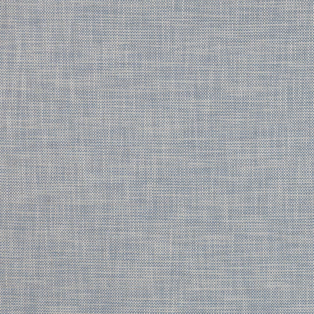 Soft powder-blue woven fabric with pale mottled striations and fine textured weave