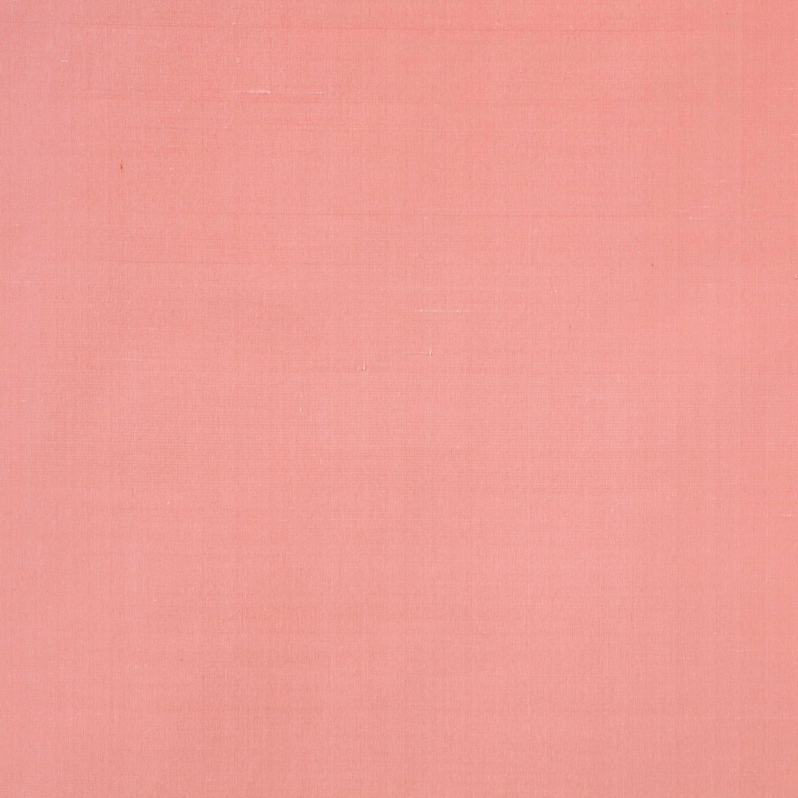 Soft salmon pink silk swatch with a fine plain weave and subtle sheen