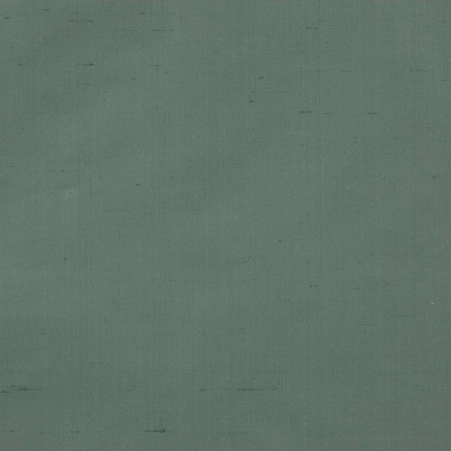 Muted spruce green silk fabric with subtle slub texture and soft sheen