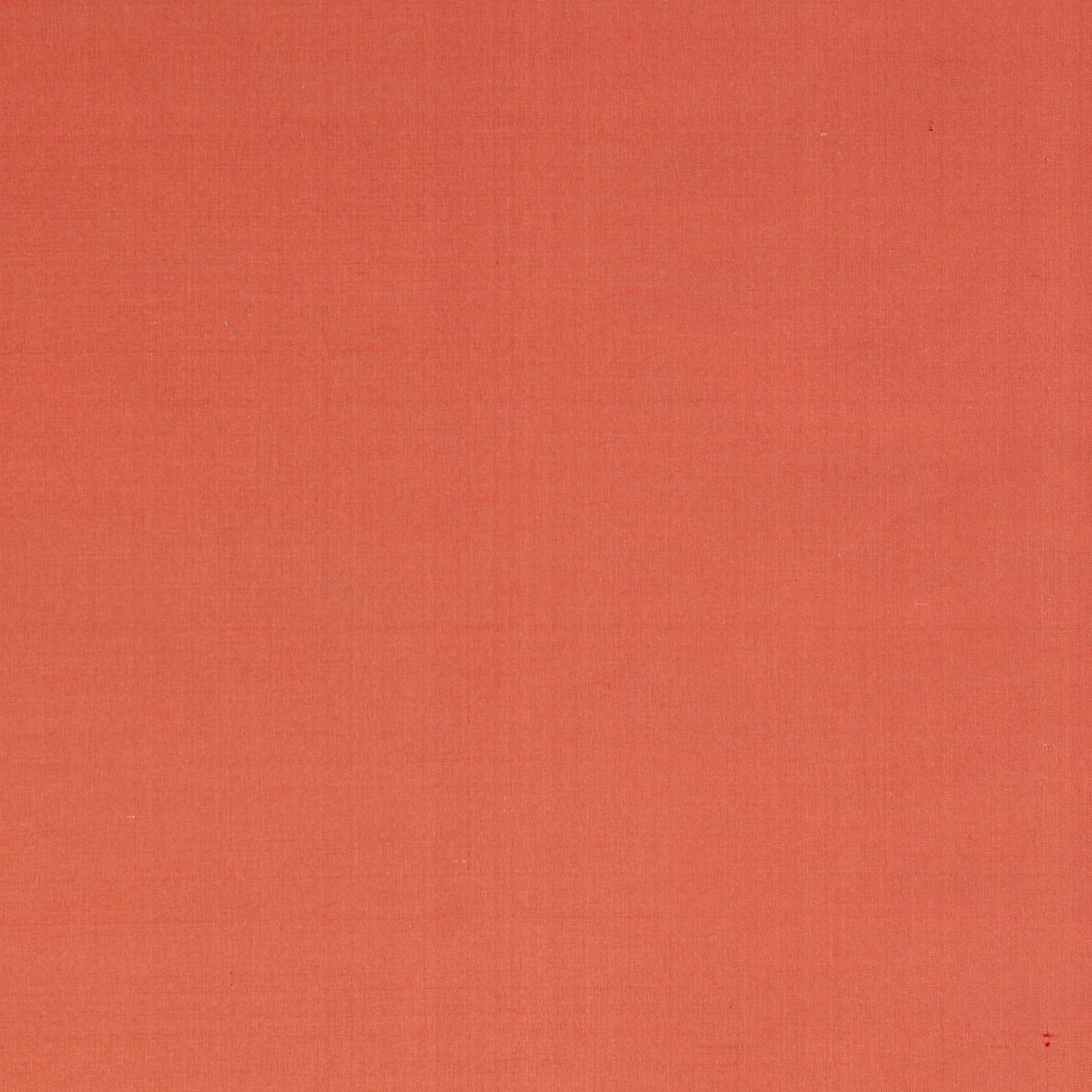 Plain warm tomato-coral silk with a soft lustre and fine weave