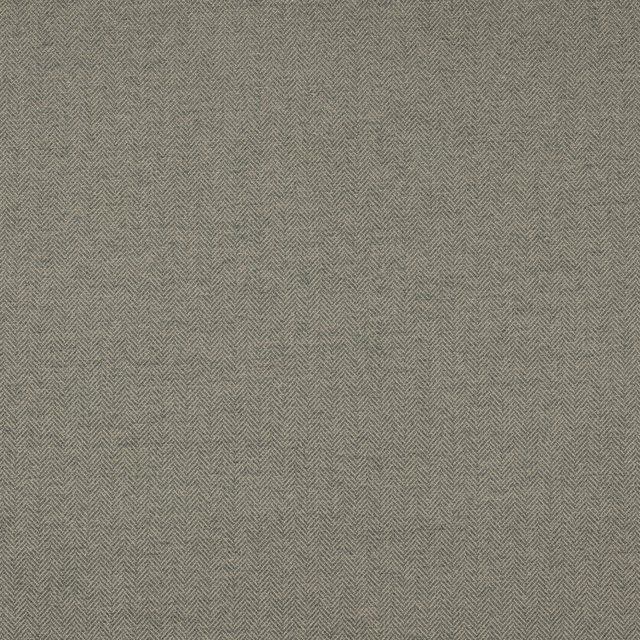 Muted forest green herringbone check fabric with fine woven texture